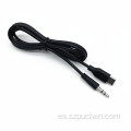 Cable de extensión del cable de audio de enchufe masculino de 6.35 mm